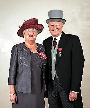 HONOURED: MBE couple Anne and Ken Wright 
