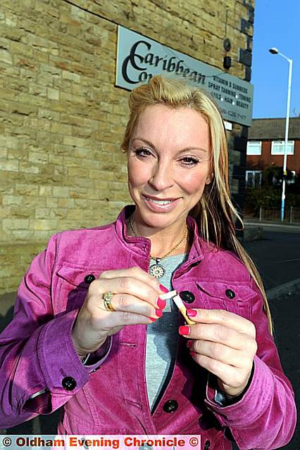 SARAH DONOHUE outside her quit-smoking treatment centre 