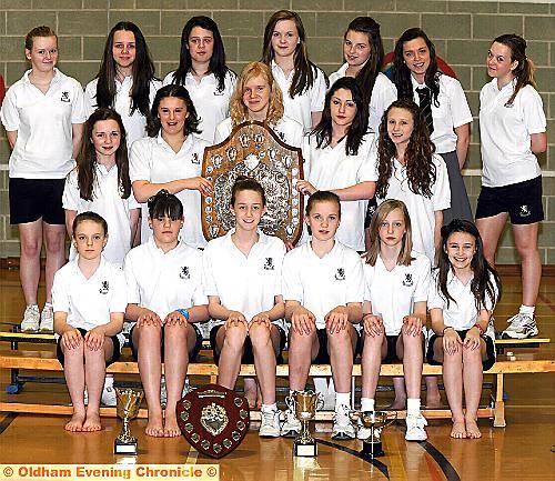 LET’S HEAR IT FOR THE GIRLS: Crompton House, winners of the overall Oldham Schools crown. 