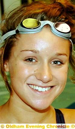 Jessica Fullalove was one of three record-breakers in the girls section at the Oldham Schools Swimming Championships. 