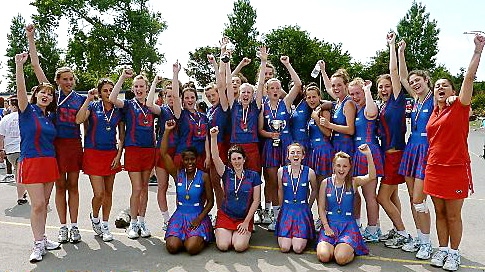 CUP JOY... Oldham Netball Club under-14s and under-15s celebrate success at the Brean Sands tournament in Somerset. 
