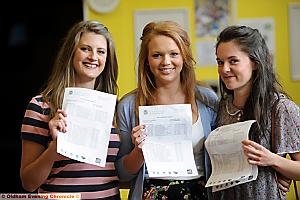 TRIPLE success: (l-r) Jess Hannington, Ellie Horsfield and Sophy Hitchen 