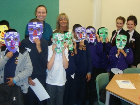 Radclyffe School - mask making is just one of the activities primary pupils enjoyed