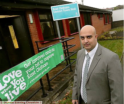 COUNCILLOR Sahdab Qumer at the new town hall 
