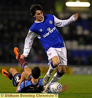 KIERAN LEE: the defender has held preliminary talks over a new contract at Boundary Park. 
