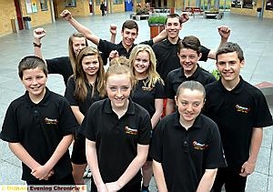 PASS it on: the Failsworth School team who will be taking part in the Olympic torch relay 
