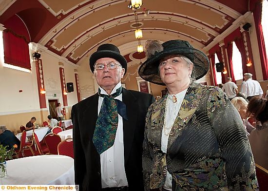 Michael Lawson and Christine Dennis of Chadderton Historical Society got into the spirit of the occasion with Edwardian dress  

