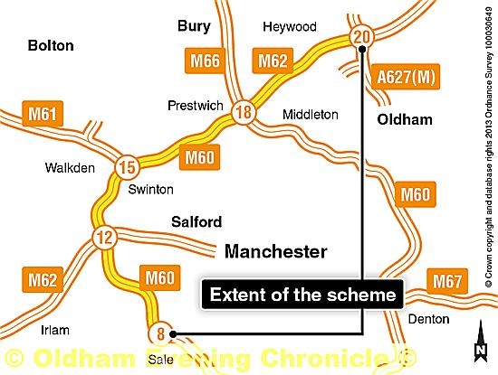 THE motorway sections covered by the plans 
