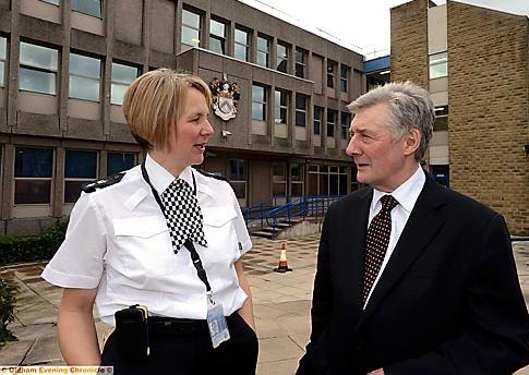 Police and Crime Commissioner Tony Lloyd with Chief Superintendent Catherine Hankinson. 
