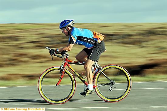 IN MEMORY: Jim Crossley rode in Oldham Century Road Club’s annual Mountain Time Trial, held 25 years after his son Ian’s death. 