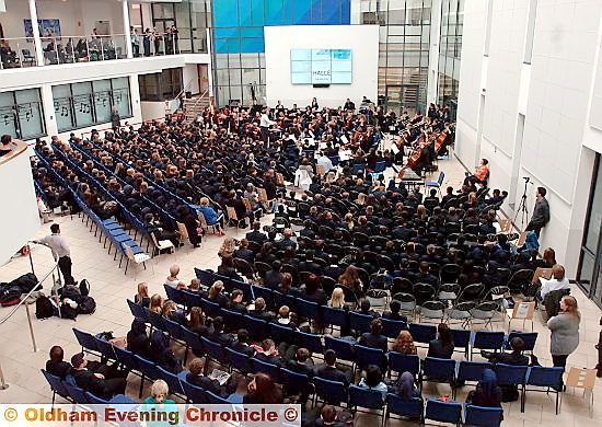 ENTHRALLED . . . children listen intently at North Chadderton School. 