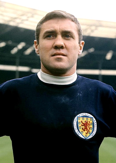 Bobby Collins in his Scotland shirt in 1965 
