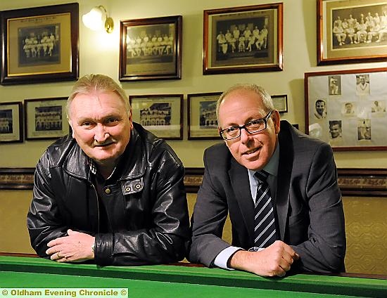 IN charge of celebrations: Werneth committee members Howard Dronsfield (left) and Derek Ashford 