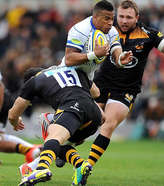 IN the thick of it: Bath's Kyle Eastmond (in white)