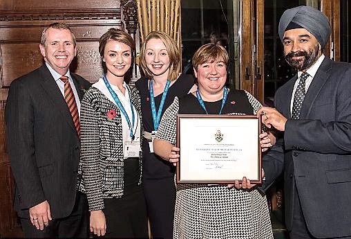 winners: the Radiography Team at The Christie at Oldham with their award