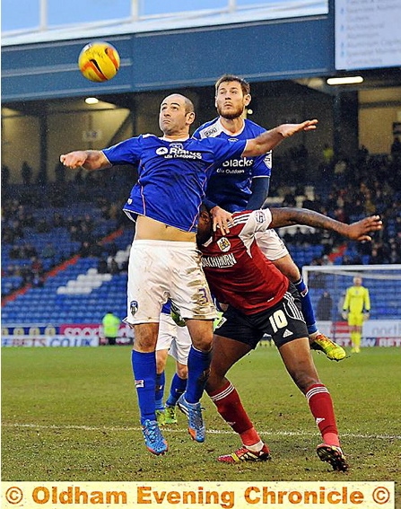 GARY Harkins (left) has been a huge hit at Boundary Park since his loan move from St Mirren. 
