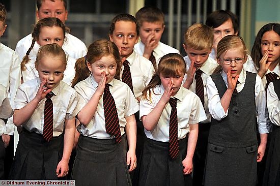 St Agnes primary school pupils perform Spike Milligan’s “On the Ning Nang Nong” 