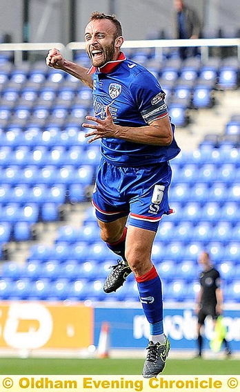 Liam Kelly celebrates his goal.