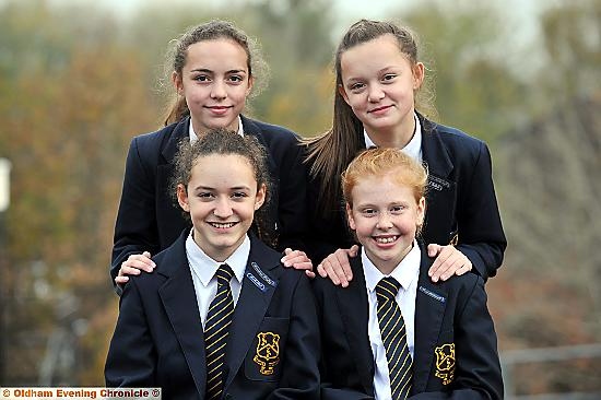 Finalists: Blue Coat School pupils, Georgia Akeroyd, Daisy Akeroyd, Ella Hornby and Alice Stoneman.