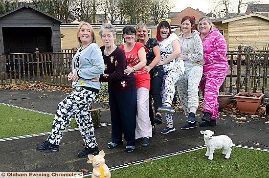 Staff and residents at Franklin House get in party mood for Children In Need.

from left manager Sarah Horsfield, resident June Newton, and staff Hazel Whitwood, Sharon Naylor, Joanne Wild, Janine Hendrick and Louise Cook