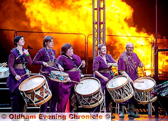 DRUMMING by Juba do Leao whipped the crowd into a firework frenzy. 