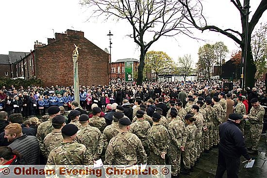 A huge turn-out at Failsworth to remember the fallen.