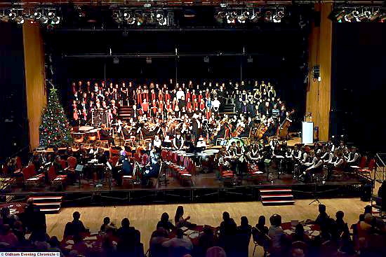 Massed choral opening . . . the borough’s musical talent came together at the Queen Elizabeth Hall