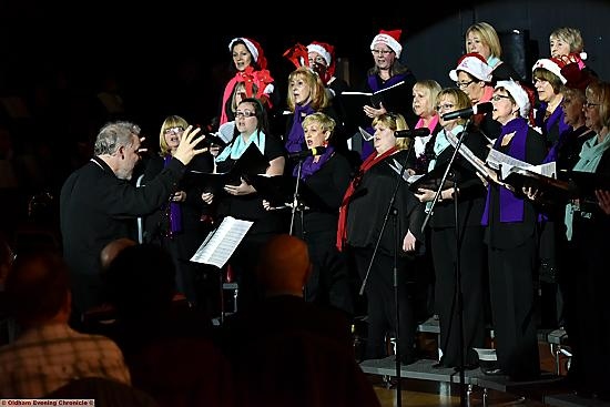 IN fine voice . . . the pop choir singing some popular Christmas songs