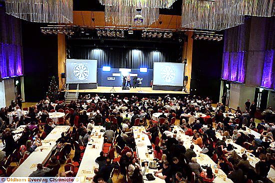 STAGE IS SET . . . Expectant fans inside the Queen Elizabeth Hall await the action. PICTURES by TIM BRADLEY
