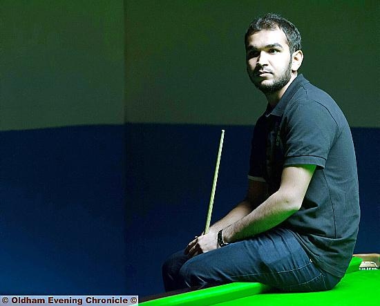 Hamza Akbar at Oldham Snooker Academy: money worries. 