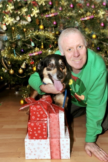 Rod Smith at Animal Rescue Oldham with Sheba - who’d like a new home for Christmas