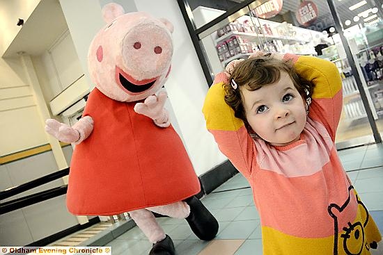 SNOUT about that . . . Ruby Walker-Smith with Peppa Pig