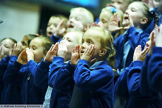 Kyra Royal and her friends from Holy Rosary’s year two school choir.