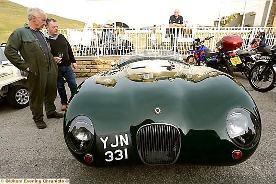 Star of the show . . . a replica Jaguar C-type