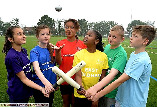 ROUNDING them up . . . (from left) Matine Bashir-Donnelly, Elliese Metcalf, Lottie Morgan, Binta Camara, Kyle Wolstenholme and Jacob Douglas. 
