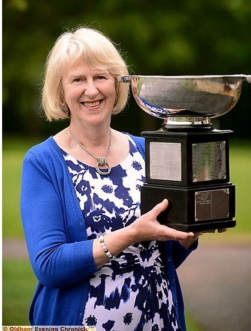 CUP OF JOY for Saddleworth’s Eileen Simpson, who won the Chronicle trophy on her home course.