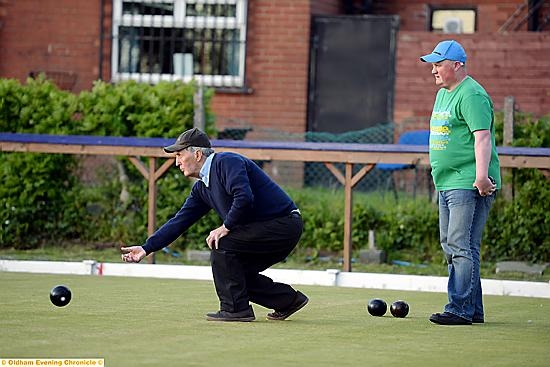 Action from the green Final bowls qualifiers