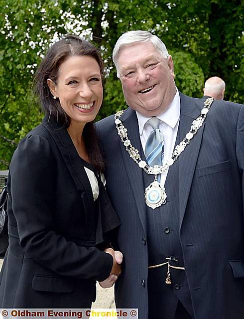 Neil Allsopp with local MP Debbie Abrahams