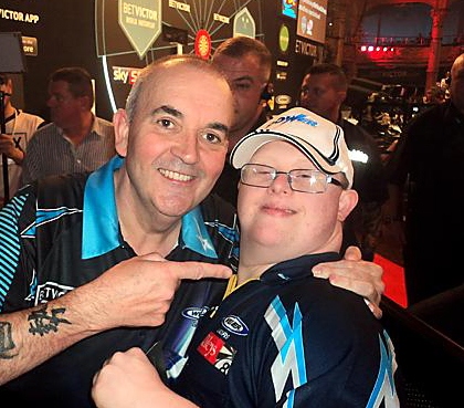 “YOU’RE the guy that beat me”. Phil “The Power” Taylor reunited with Scott Needham