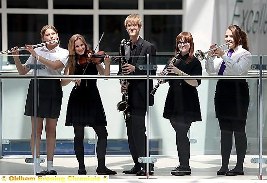 Charlotte Norman, Anastasia Hartnell-Booth, Emily Crichton and Anuszka Wrigley entertain at the Oldham Music Centre summer music festival