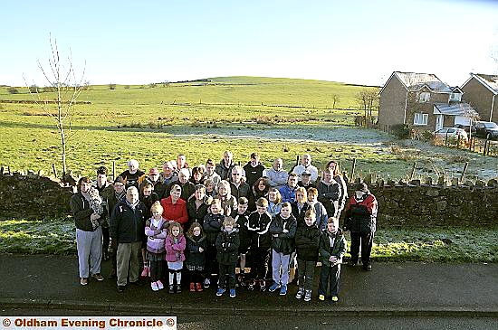 Flashback to January this year as residents of Havenside Close and Haven Lane protest at plans to build houses on a field near their properties