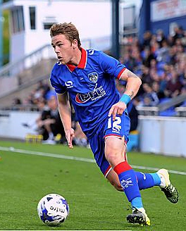 FULLY FOCUSED . . . George Green is determined to succeed in an Athletic shirt.