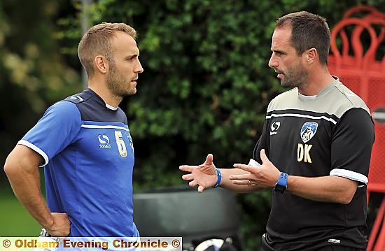 Liam Kelly (left) with manager Darren Kelly.