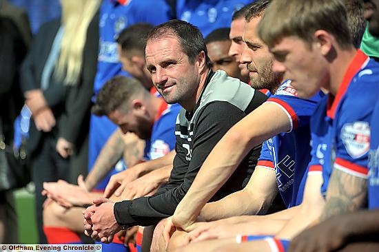 Darren Kelly was all smiles at the club’s photocall yesterday.