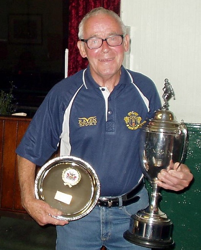 WELL DONE: Fred Halliwell, the winner of the Bernard Flanagan Cup for outstanding service to the local league.