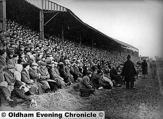 HISTORY: Oldham play Wigan at Watersheddings in March 1958