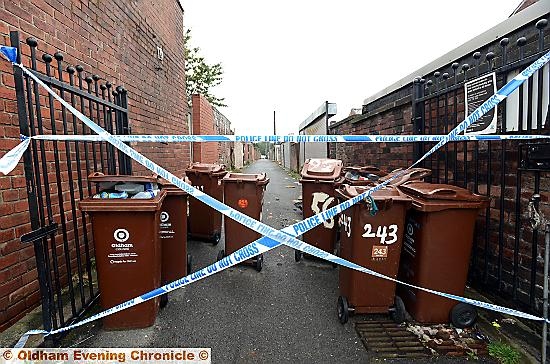 THE alley behind Kelverlow Street involved in the incident.