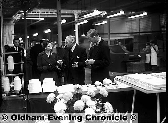 1954: THE Queen and Prince Philip at Milan Mill