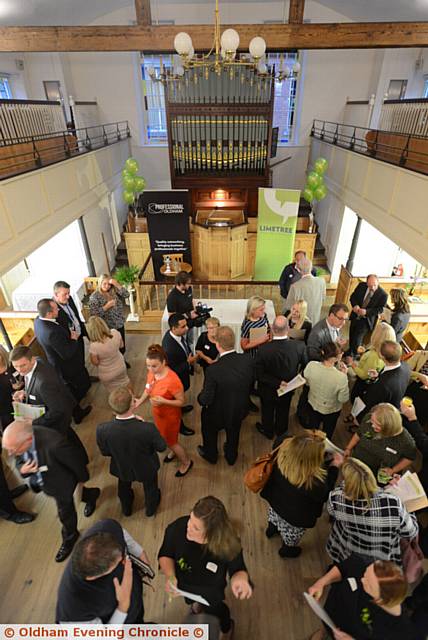 Professional Oldham networking event at George Street Chapel.