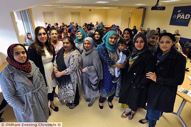 Fatima Women's Association celebrate their 25th anniversary. PIC shows committee members, volunteers and staff. Service users sat in background.
